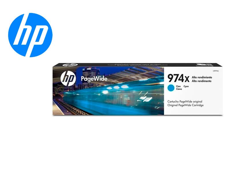 Cartucho de Tinta HP 974X Cian Pagewide Original